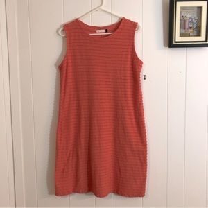 The-oph-ilus Coral Sleeveless Dress 100% Cotton Small